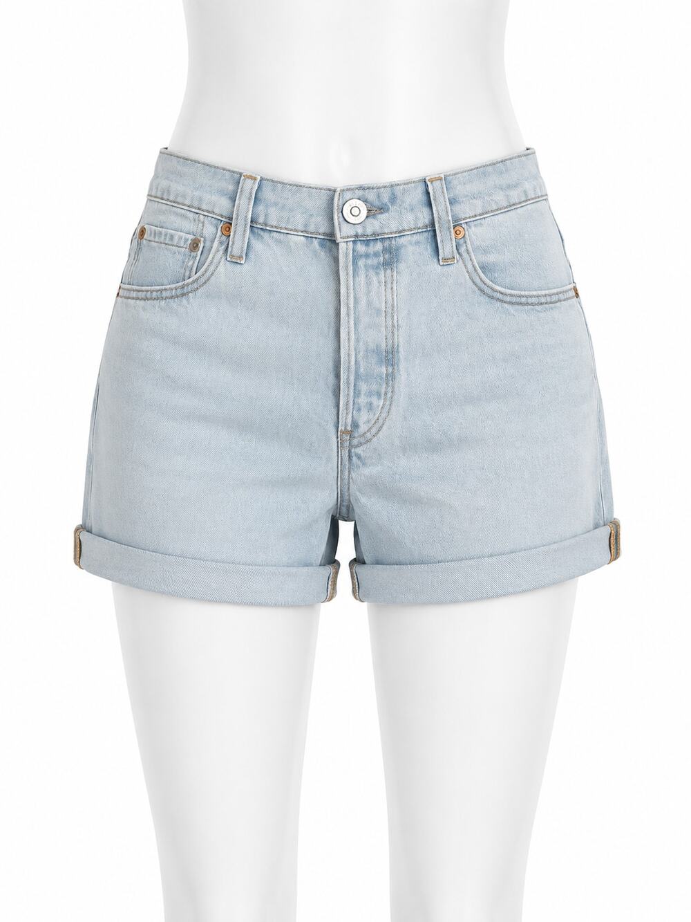 Levi's 501 Original Light Wash Cutoff Denim Shorts - Size 33